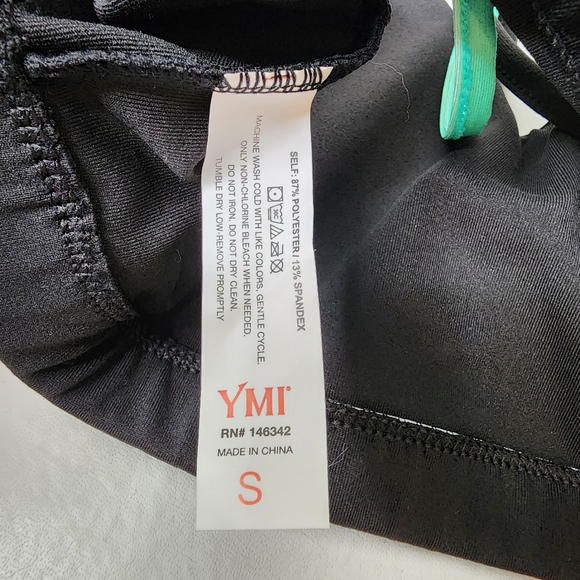 YMI Performance Sports Bras TWO - 1 Black and 1 Pink Women's Size Small NWT - Picture 5 of 16